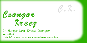 csongor krecz business card